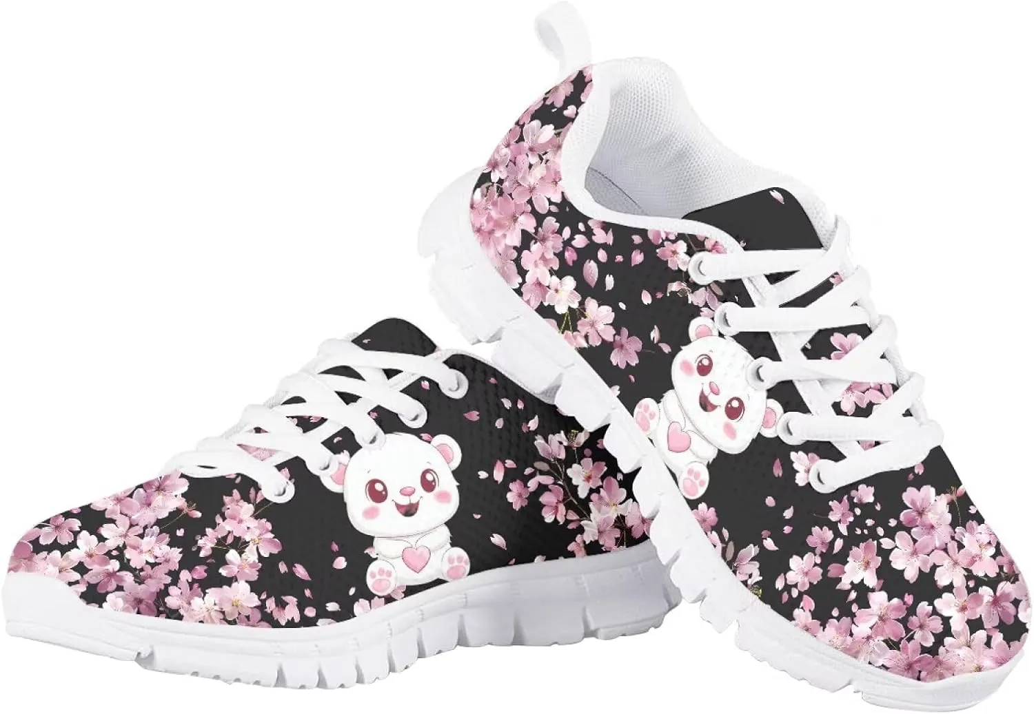 Doojoayie School Tennis Shoes for Girls Running Shoes Animal Pattern Casual Sneakers