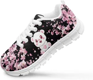 Doojoayie School Tennis Shoes for Girls Running Shoes Animal Pattern Casual Sneakers