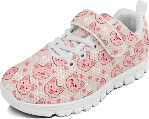 Doojoayie Slip On Shoes for Girls Soft Sole School Tennis Shoes Hook and Loop