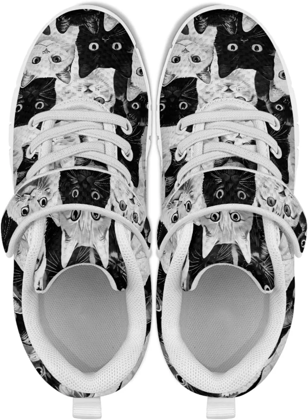 Doojoayie Tennis Shoes Hook and Loop Sport Shoes for Little Girls Pre School