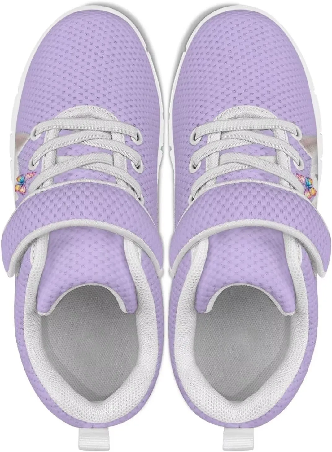 Doojoayie Tennis Shoes Hook and Loop Sport Shoes for Little Girls Pre School