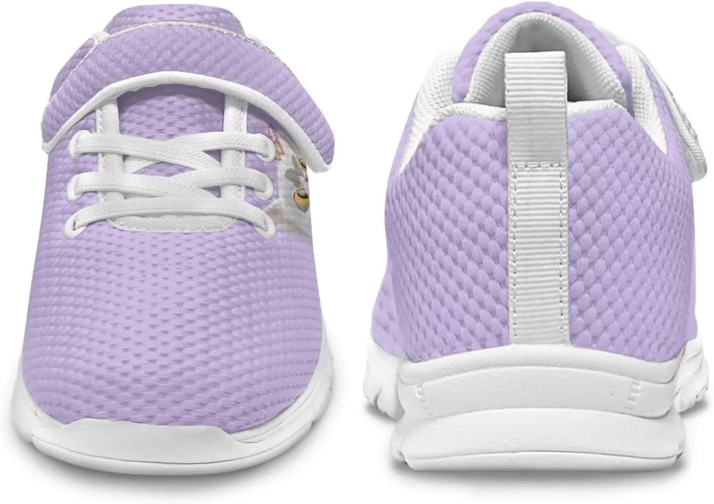 Doojoayie Tennis Shoes Hook and Loop Sport Shoes for Little Girls Pre School