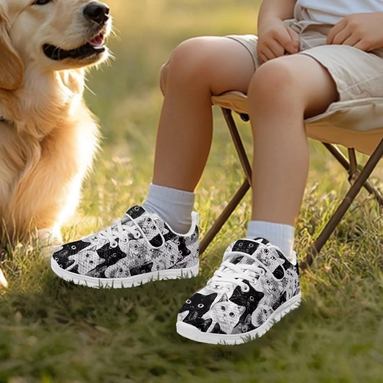 Doojoayie Tennis Shoes Hook and Loop Sport Shoes for Little Girls Pre School