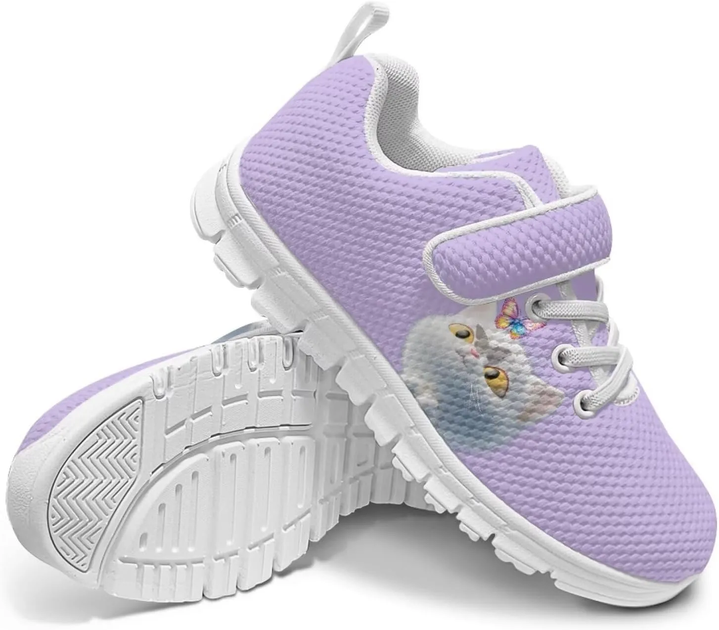Doojoayie Tennis Shoes Hook and Loop Sport Shoes for Little Girls Pre School
