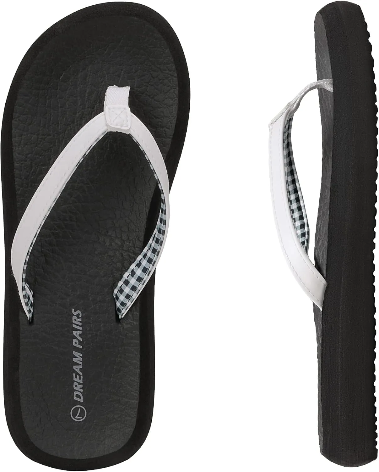 DREAM PAIRS Women's Arch Support Flip Flops Comfortable Soft Cushion Summer Beach Thong Sandals