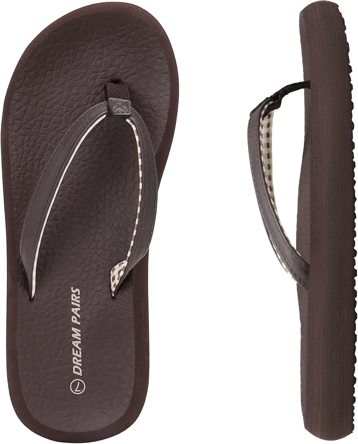 DREAM PAIRS Women's Arch Support Flip Flops Comfortable Soft Cushion Summer Beach Thong Sandals