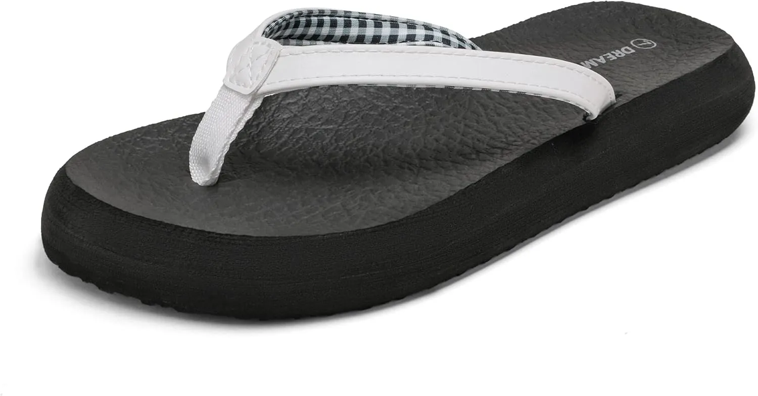 DREAM PAIRS Women's Arch Support Flip Flops Comfortable Soft Cushion Summer Beach Thong Sandals