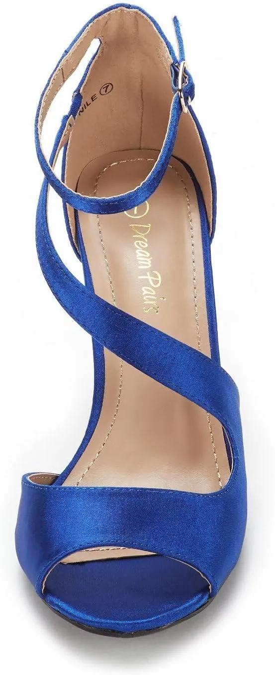 DREAM PAIRS Women's NILE Fashion Stilettos Open Toe Pump Heel Sandals