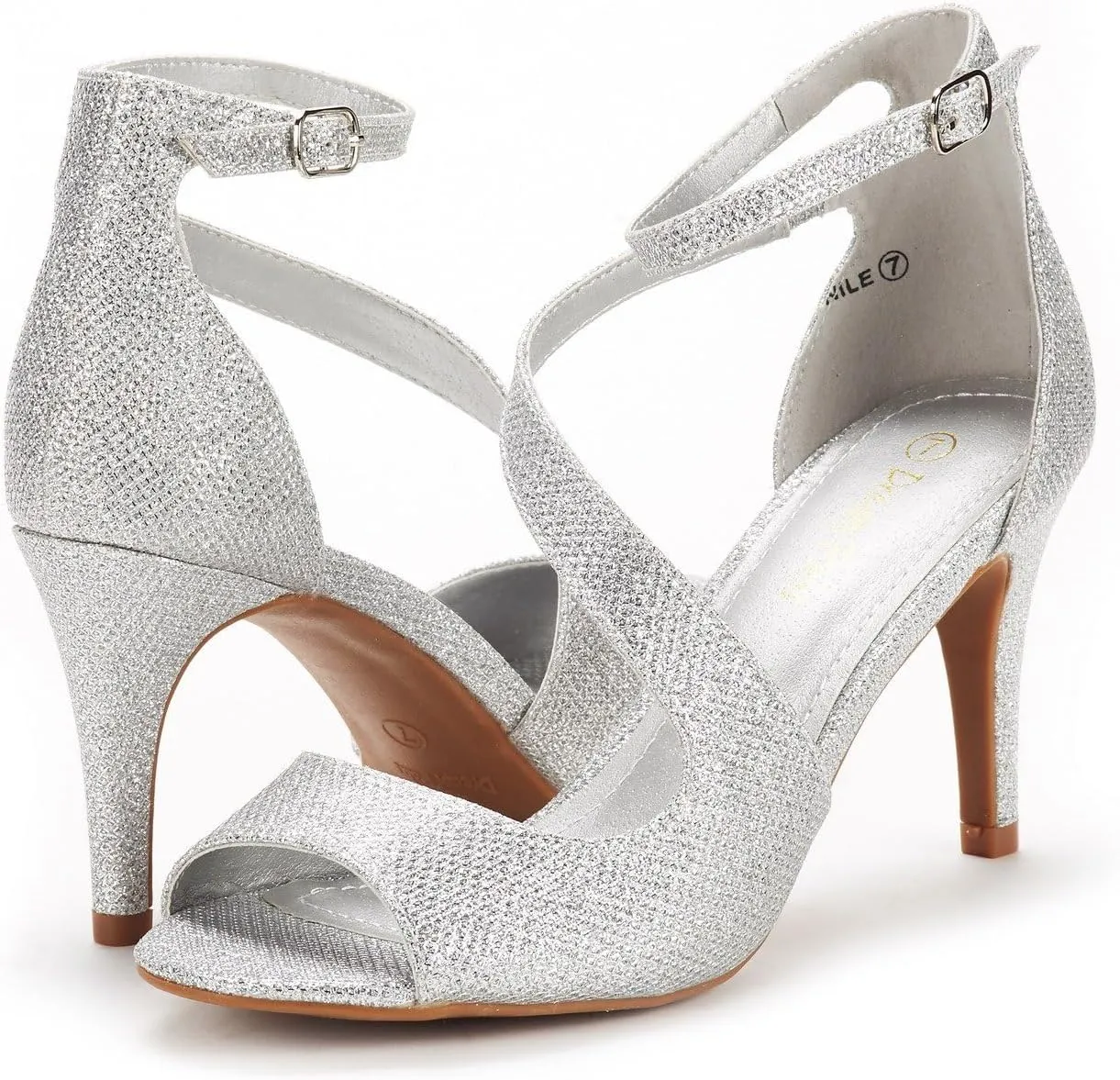 DREAM PAIRS Women's NILE Fashion Stilettos Open Toe Pump Heel Sandals