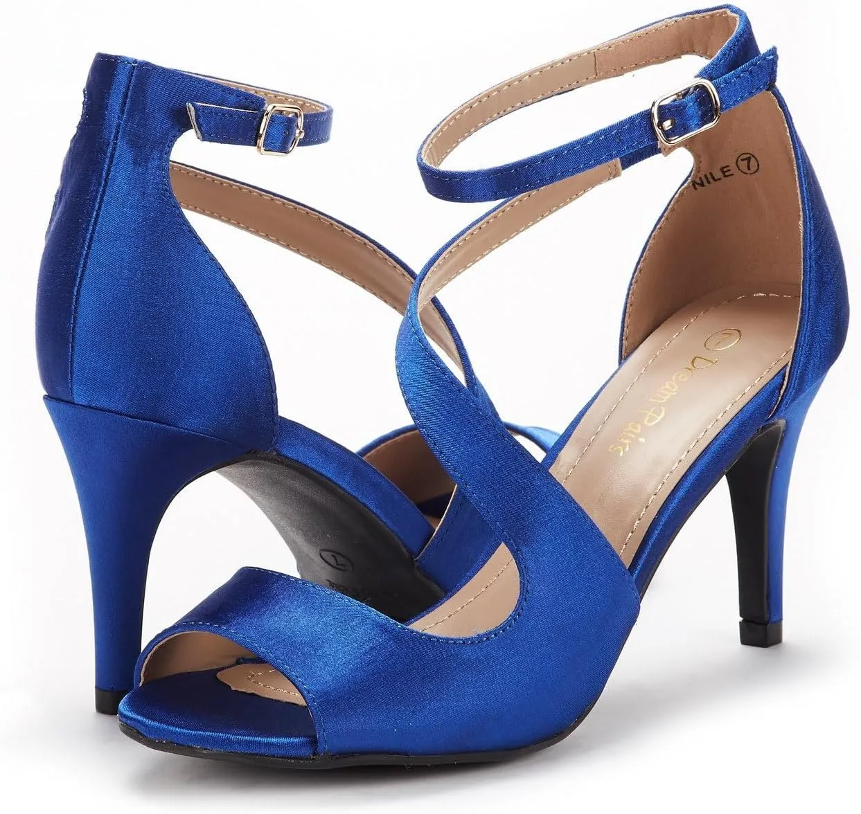 DREAM PAIRS Women's NILE Fashion Stilettos Open Toe Pump Heel Sandals