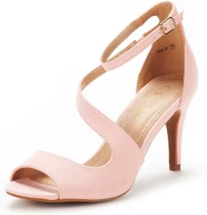 DREAM PAIRS Women's NILE Fashion Stilettos Open Toe Pump Heel Sandals