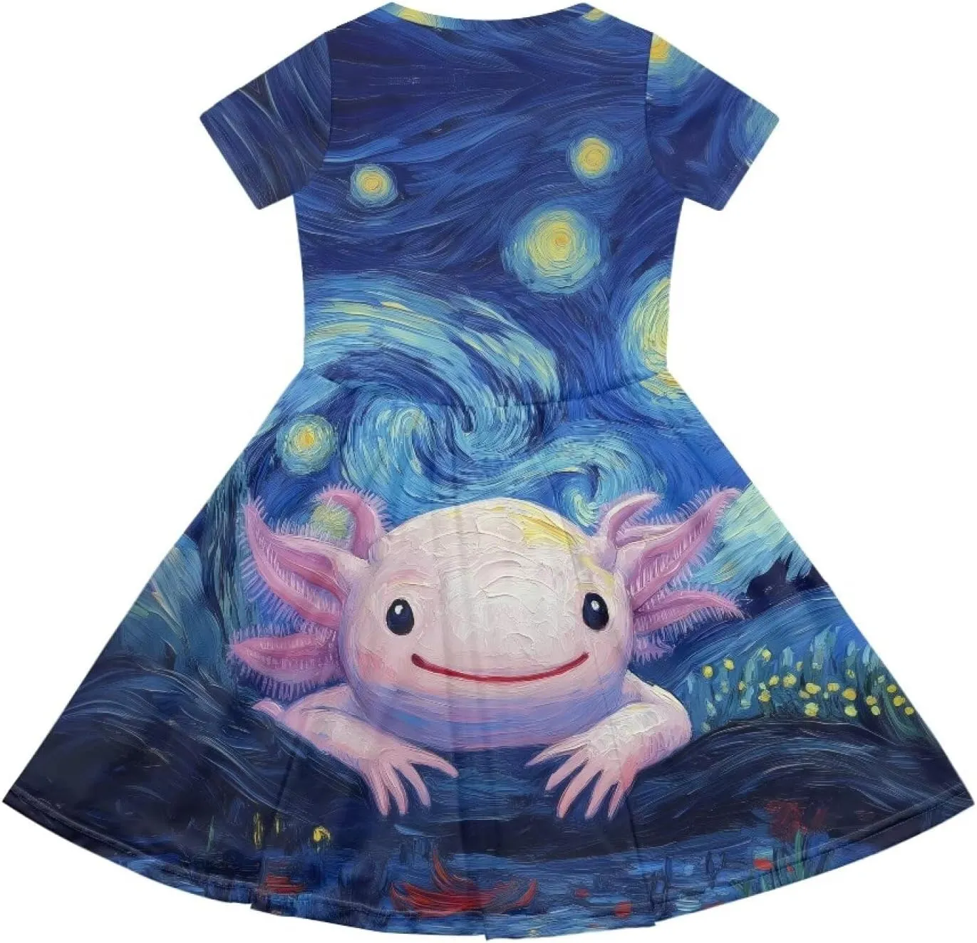 Dresses for Girls 2-14 Years Old Kids Summer Dress Casual Short Sleeve A Line Skater Dresses