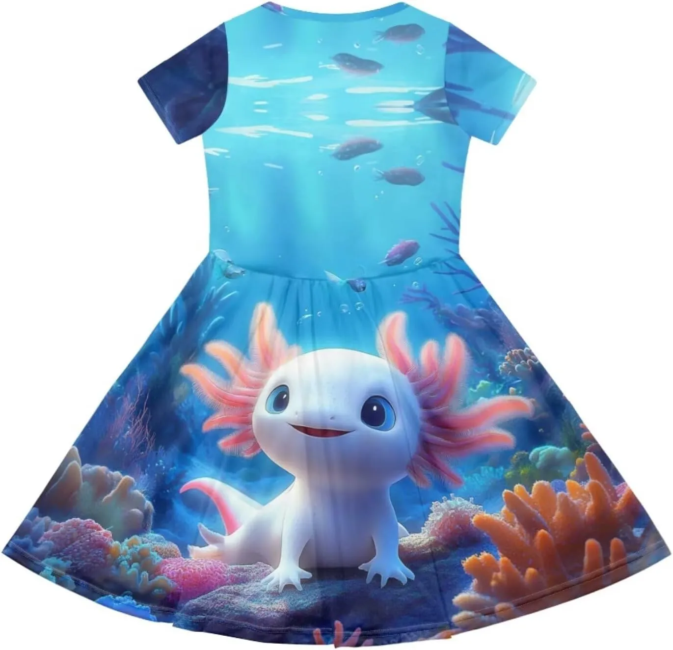 Dresses for Girls 2-14 Years Old Kids Summer Dress Casual Short Sleeve A Line Skater Dresses