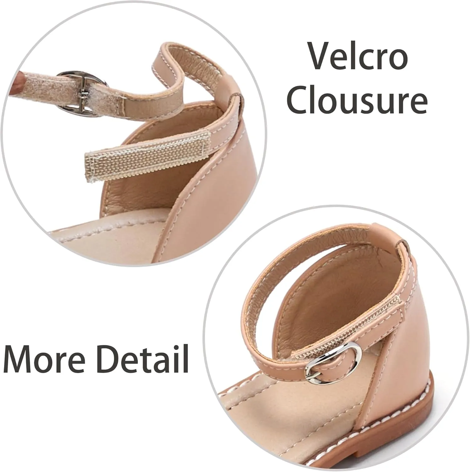 ESTINE Toddler/Little Kid Girls Dress Cross Strappy Open Toe Sandals Princess Flats Summer Flower Girl Shoes