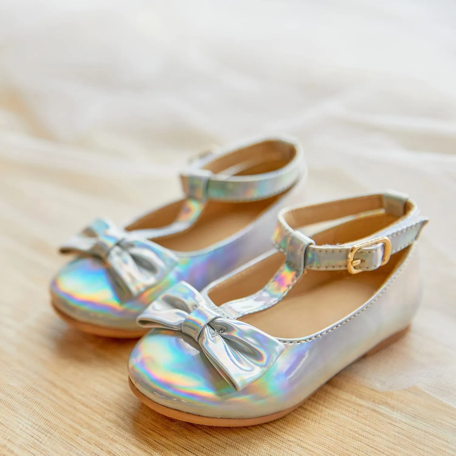 Felix & Flora Toddler Flower Girl Dress Shoes - Baby Girl Ballet Mary Jane Flats for Party School Wedding