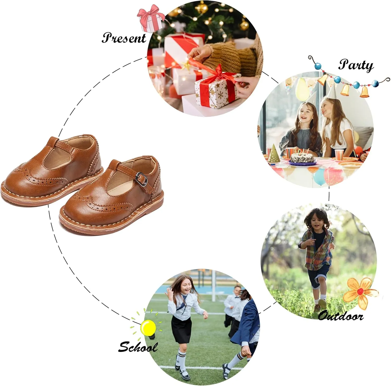 Felix & Flora Toddler Girl Mary Jane Dress Shoes - Ballet Flats for Girl Party School Shoes