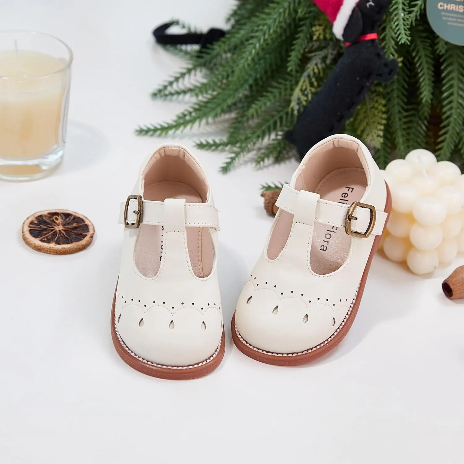 Felix & Flora Toddler Girl Mary Jane Dress Shoes - School Oxford Flats for Girl Party Shoes.