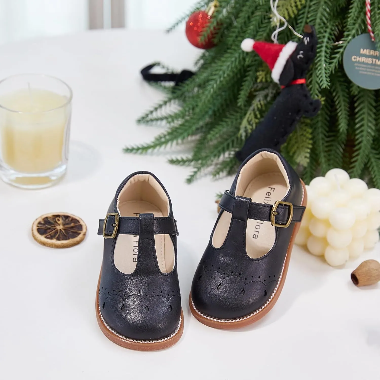 Felix & Flora Toddler Girl Mary Jane Dress Shoes - School Oxford Flats for Girl Party Shoes.