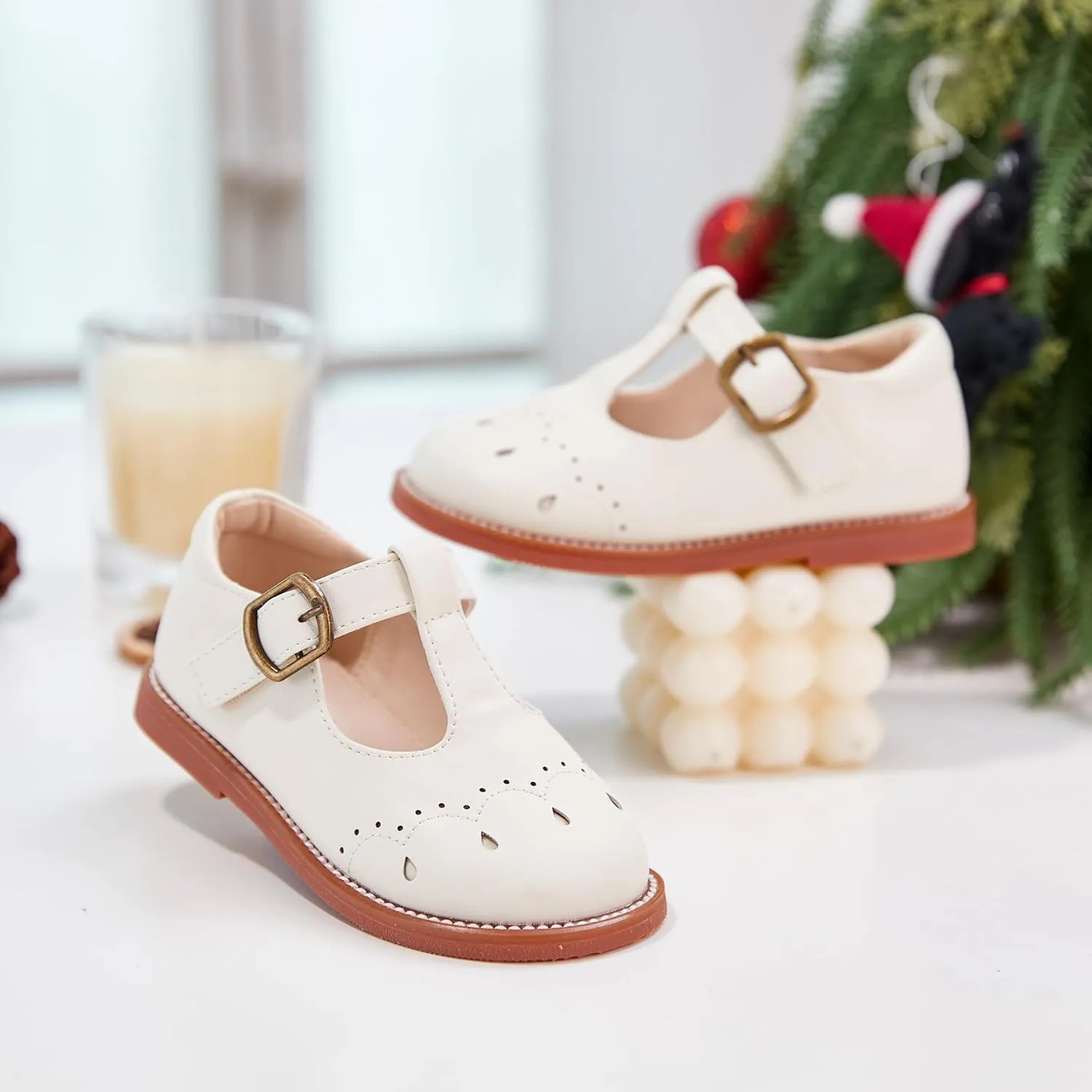 Felix & Flora Toddler Girl Mary Jane Dress Shoes - School Oxford Flats for Girl Party Shoes.