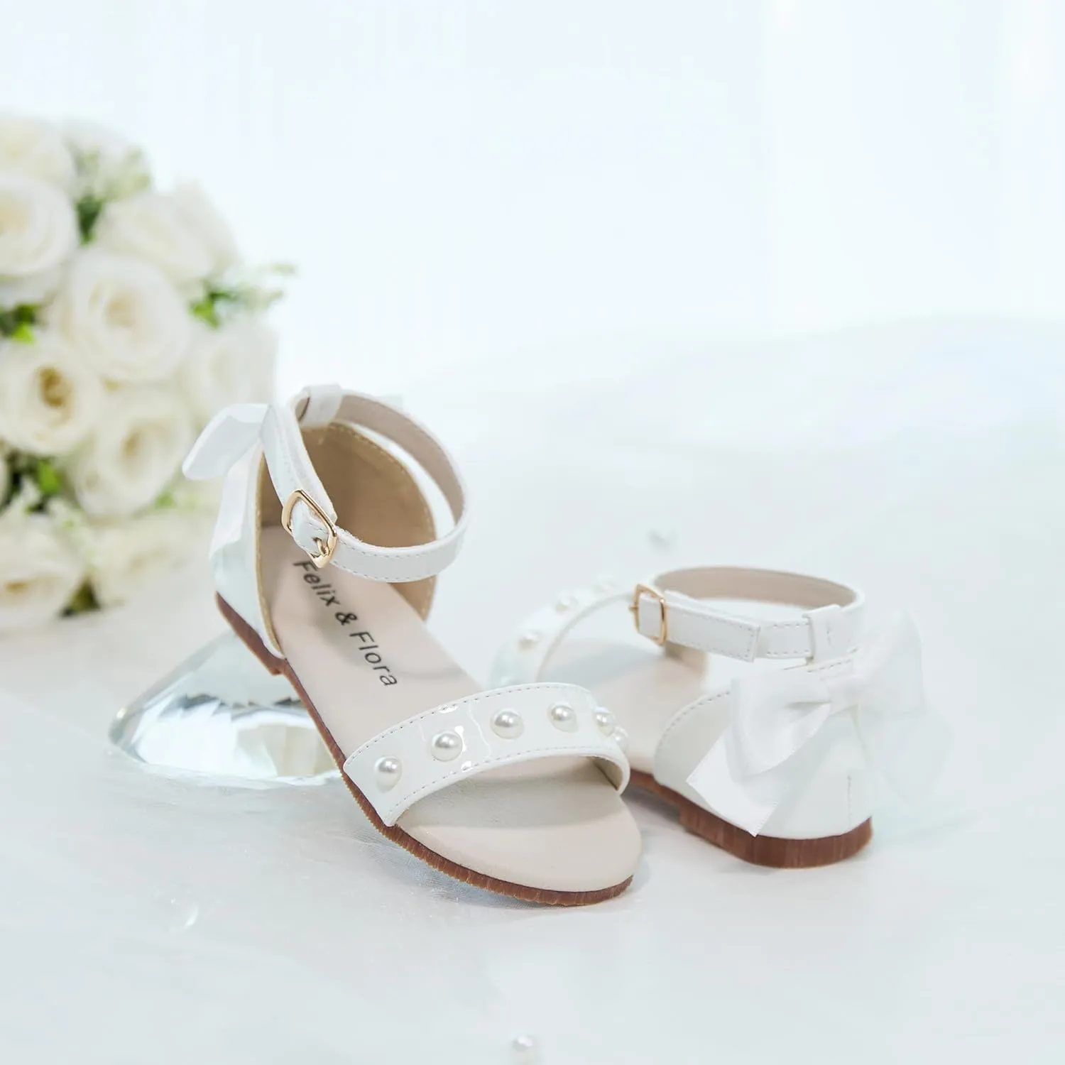Felix & Flora Toddler Girl Sandals Open Toe Summer Flower Girl Dress Shoes
