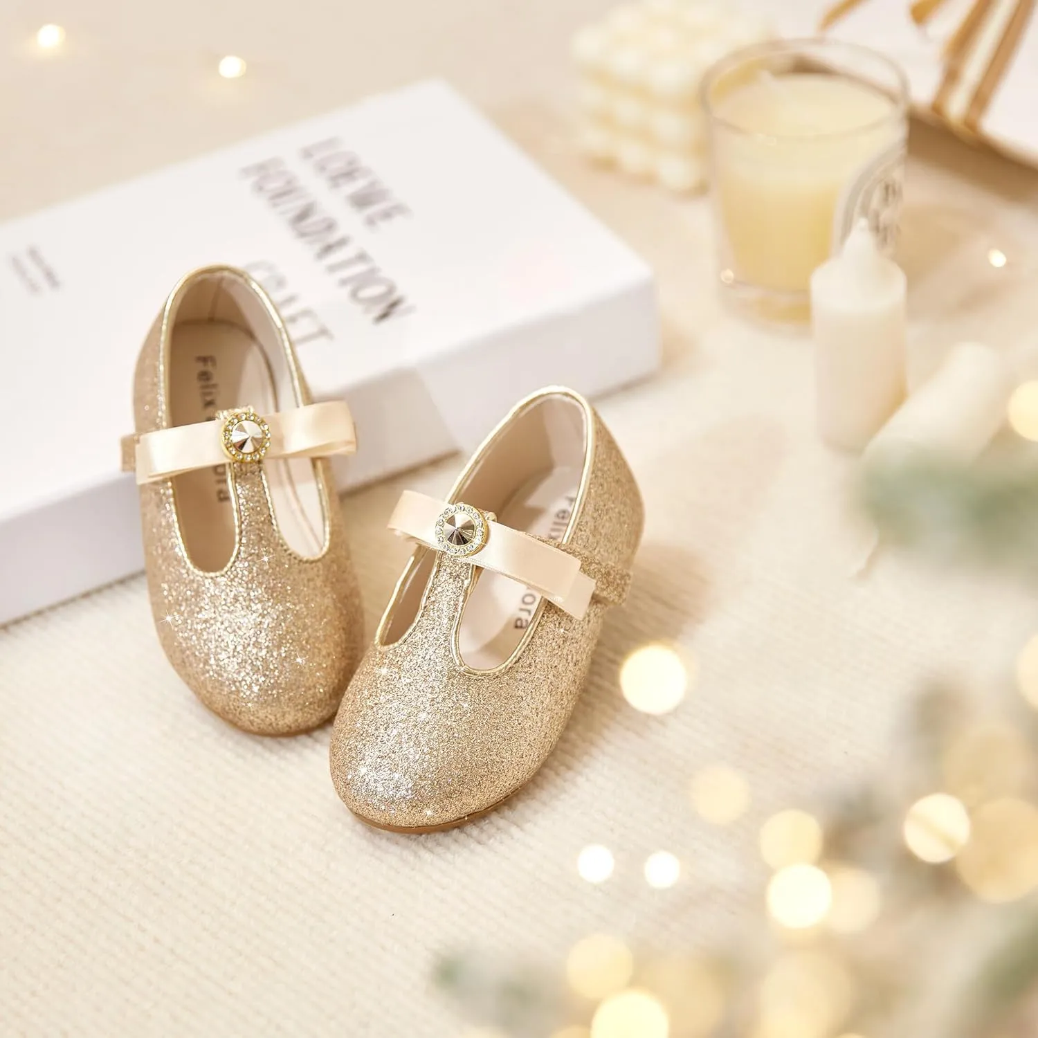 Felix & Flora Toddler Little Girl Flat Oxfords Dress Shoes - Mary Jane Princess for Girl Party School Shoes.