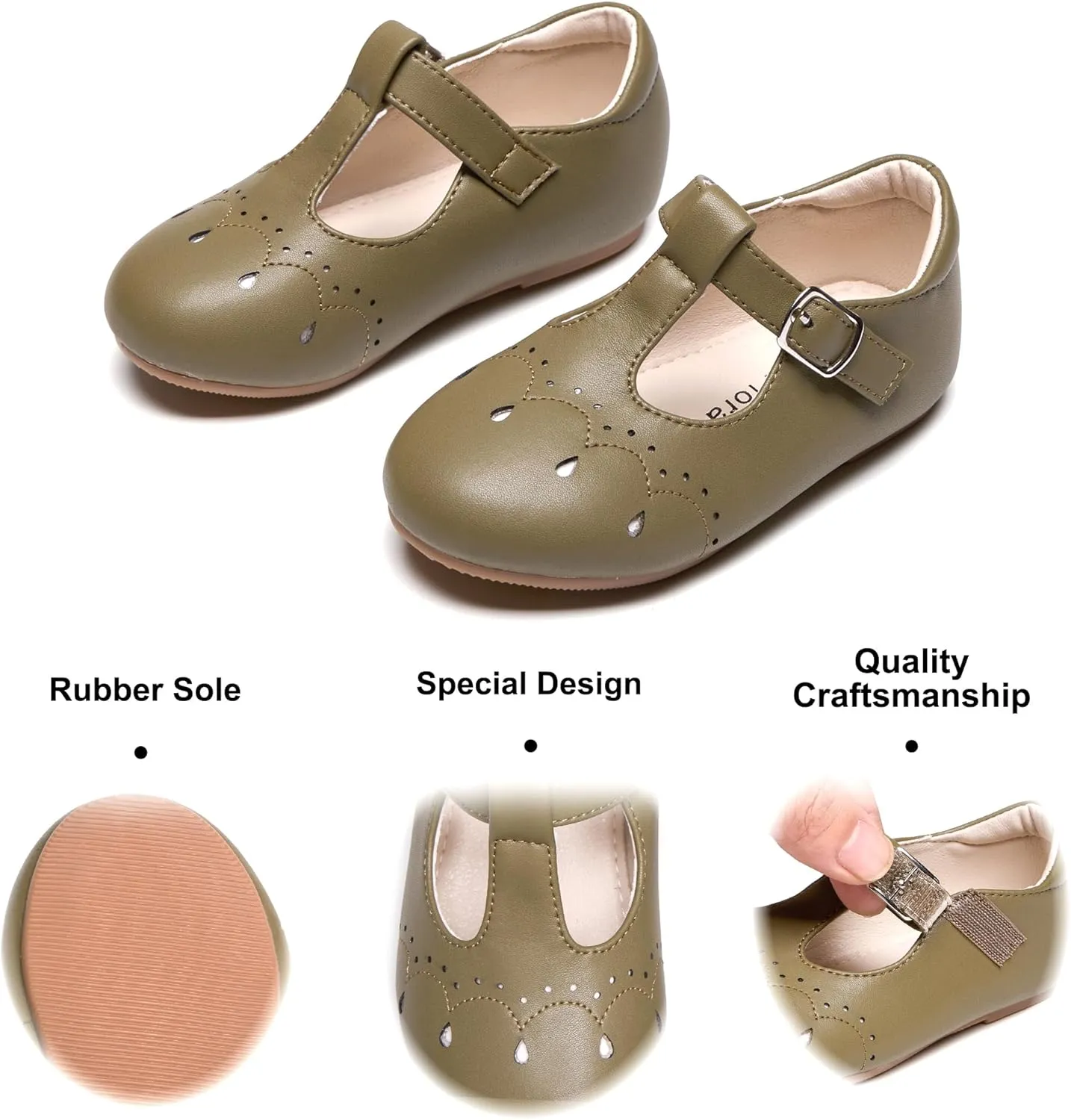 Felix & Flora Toddler Little Girl Flat Oxfords Dress Shoes - Mary Jane Princess for Girl Party School Shoes.