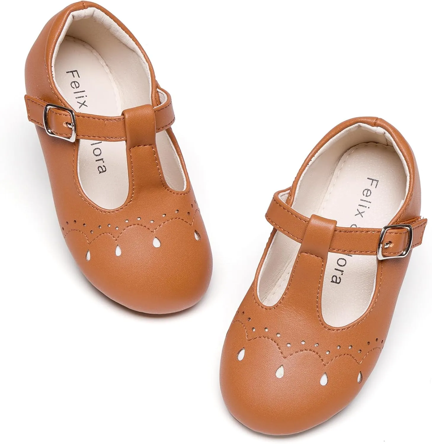 Felix & Flora Toddler Little Girl Flat Oxfords Dress Shoes - Mary Jane Princess for Girl Party School Shoes.