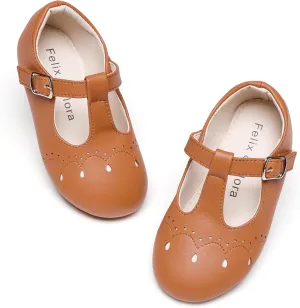 Felix & Flora Toddler Little Girl Flat Oxfords Dress Shoes - Mary Jane Princess for Girl Party School Shoes.