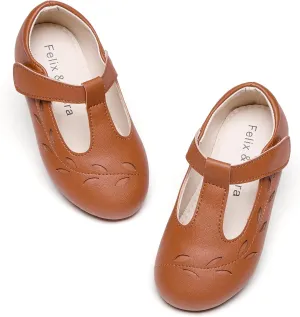 Felix & Flora Toddler Little Girl Flat Oxfords Dress Shoes - Mary Jane Princess for Girl Party School Shoes.