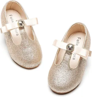Felix & Flora Toddler Little Girl Flat Oxfords Dress Shoes - Mary Jane Princess for Girl Party School Shoes.