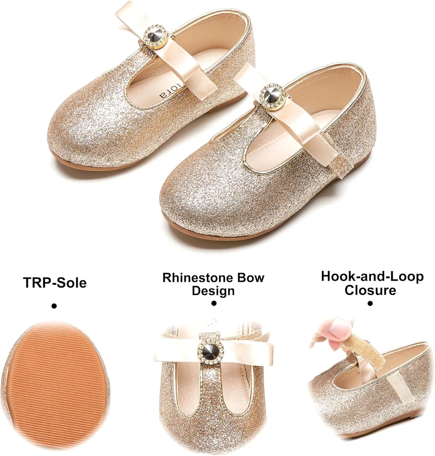 Felix & Flora Toddler Little Girl Flat Oxfords Dress Shoes - Mary Jane Princess for Girl Party School Shoes.