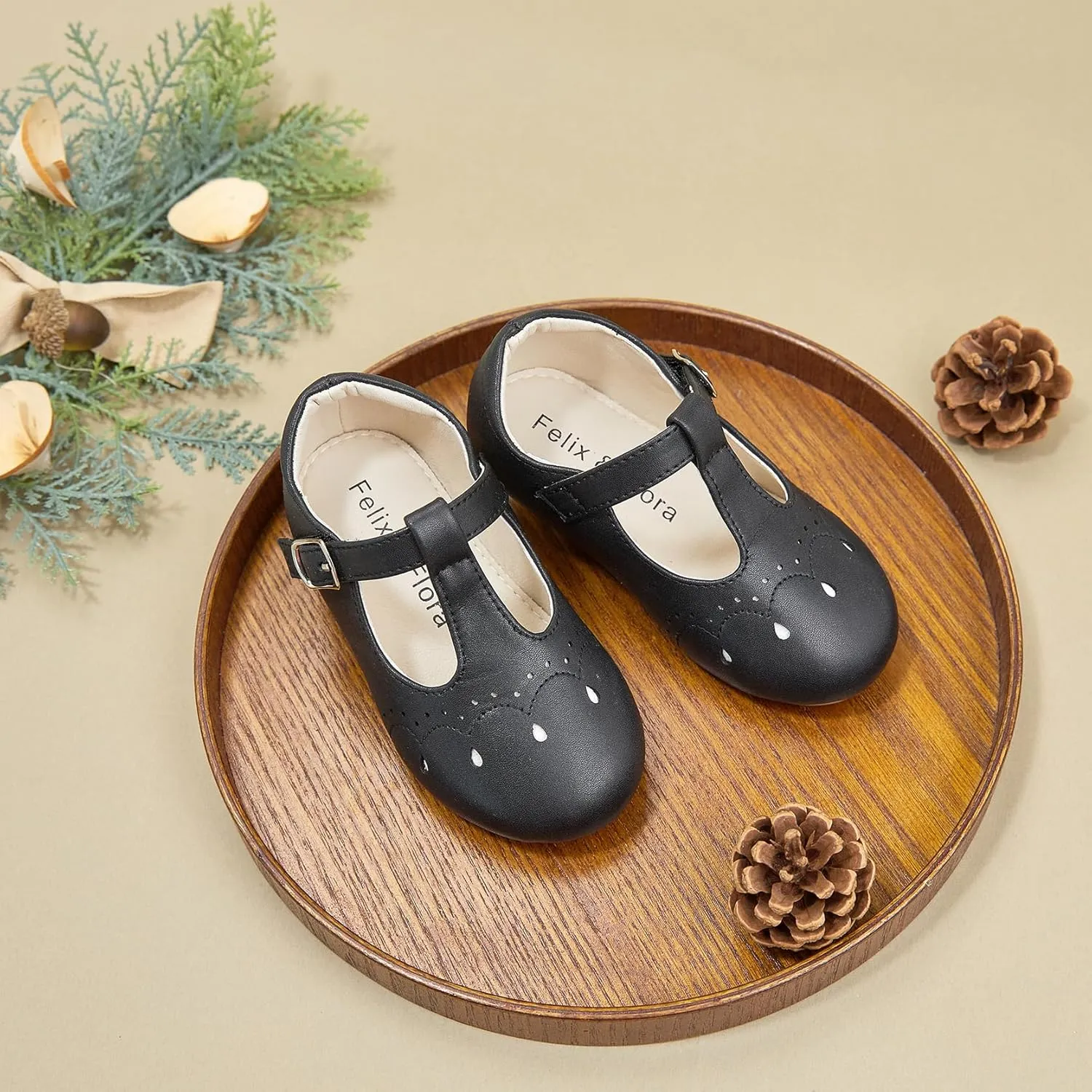 Felix & Flora Toddler Little Girl Flat Oxfords Dress Shoes - Mary Jane Princess for Girl Party School Shoes.