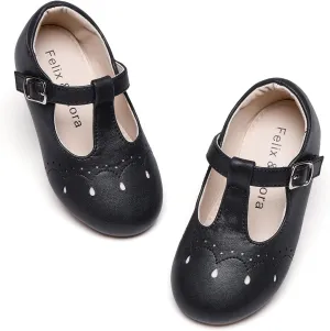 Felix & Flora Toddler Little Girl Flat Oxfords Dress Shoes - Mary Jane Princess for Girl Party School Shoes.