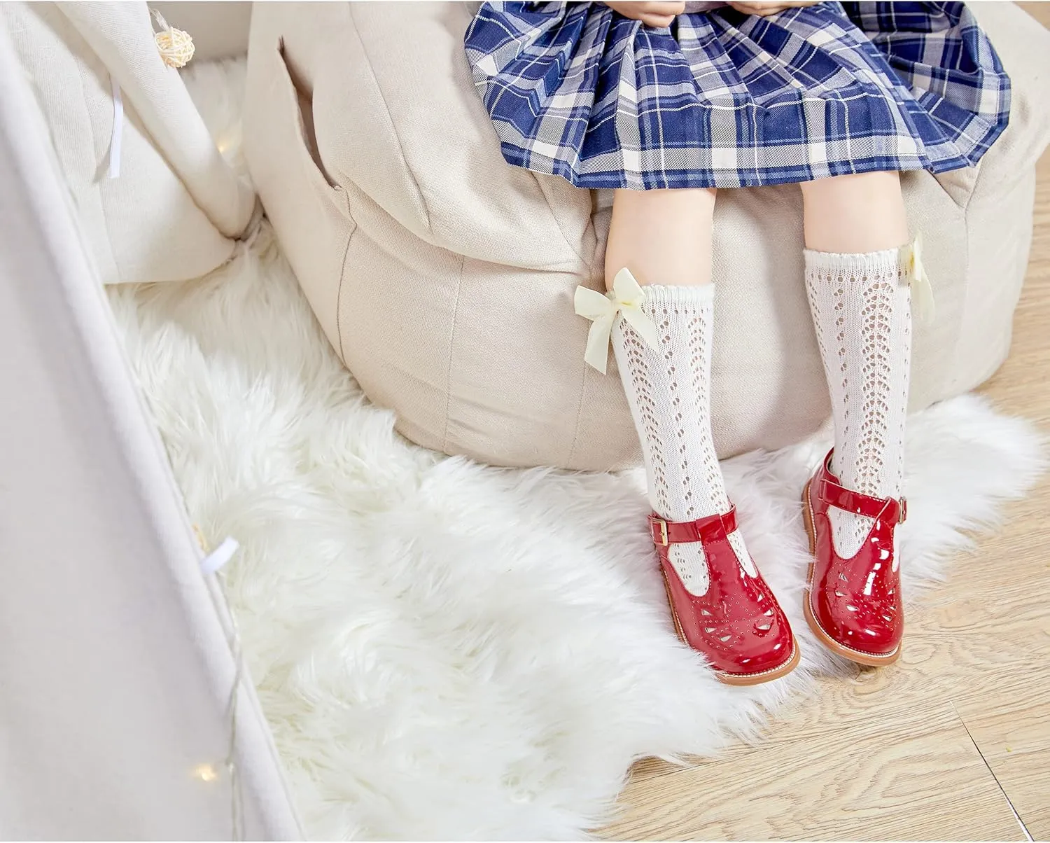 Felix & Flora Toddler Little Girl Mary Jane Dress Shoes - Ballet Flats for Easter Flower Girl Party School Shoes.