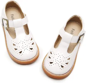 Felix & Flora Toddler Little Girl Mary Jane Dress Shoes - Ballet Flats for Easter Flower Girl Party School Shoes.