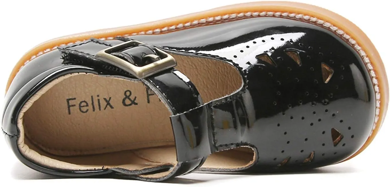 Felix & Flora Toddler Little Girl Mary Jane Dress Shoes - Ballet Flats for Easter Flower Girl Party School Shoes.