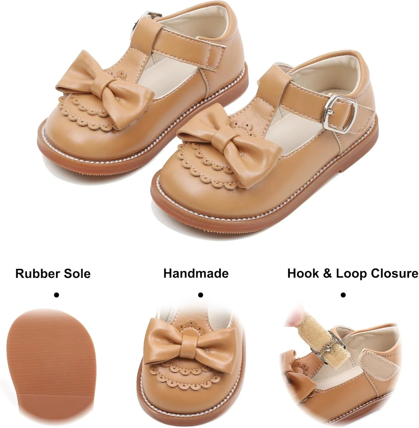 Felix & Flora Toddler Little Girl Princess Dress Shoes-Mary Jane Flats for Girl Party School Shoes