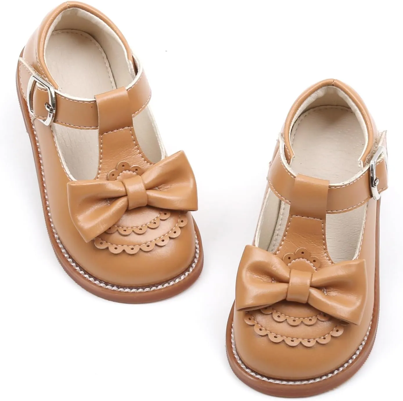 Felix & Flora Toddler Little Girl Princess Dress Shoes-Mary Jane Flats for Girl Party School Shoes