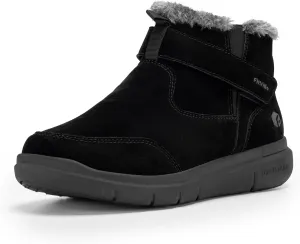 FitVille Mens Winter Boots Wide Width Outdoor Lightweight Snow Boots for Men Waterproof Insulated Thick Fur Mens Extra Wide Snow Boots V1