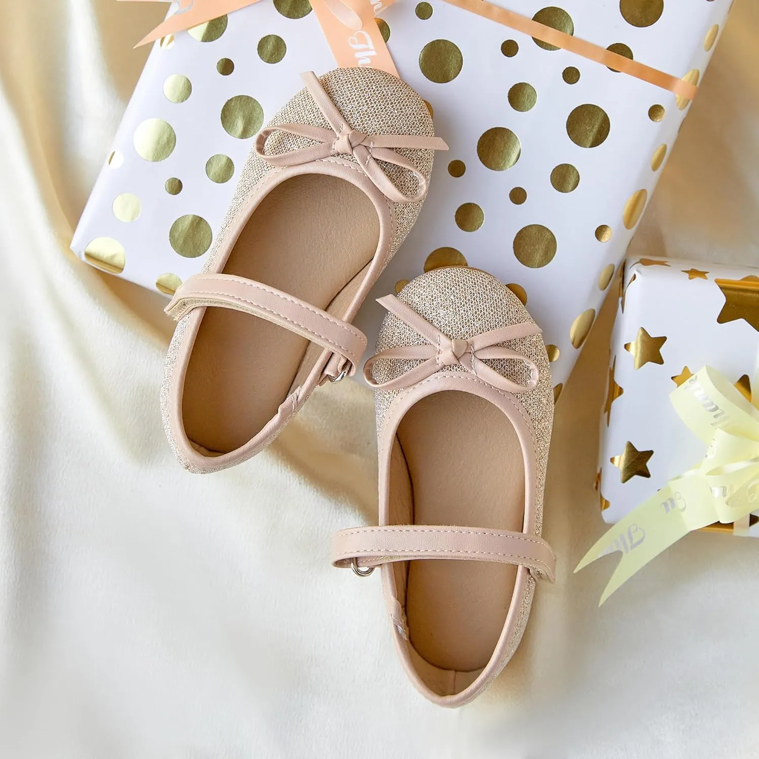 Flaryzone Toddler/Little Girls' Ballerina Flat Mary Jane Princess Dress Shoes - Wedding School Party