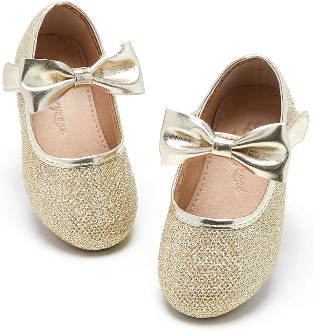 Flaryzone Toddler/Little Girls' Ballerina Flat Mary Jane Princess Dress Shoes - Wedding School Party