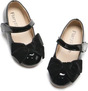 Flaryzone Toddler/Little Girls' Ballerina Flat Mary Jane Princess Dress Shoes - Wedding School Party