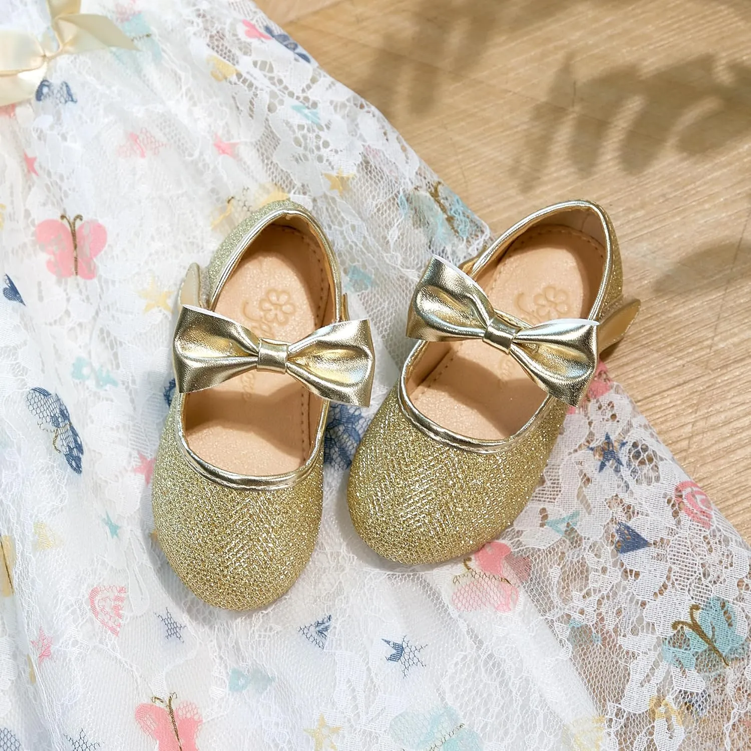 Flaryzone Toddler/Little Girls' Ballerina Flat Mary Jane Princess Dress Shoes - Wedding School Party