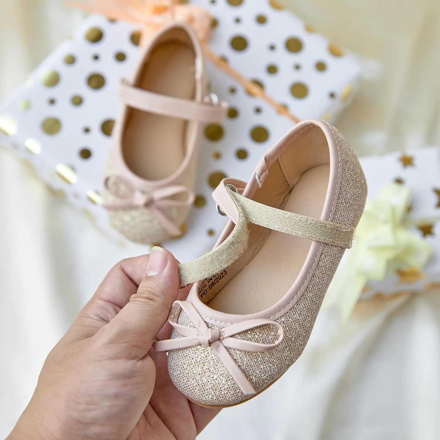 Flaryzone Toddler/Little Girls' Ballerina Flat Mary Jane Princess Dress Shoes - Wedding School Party
