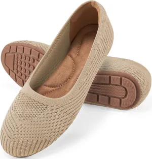 Flats for Women Ballets Shoes: Comfortable Knitted Dressy Work Flats - Ladies Wedding Flat Casual Shoes
