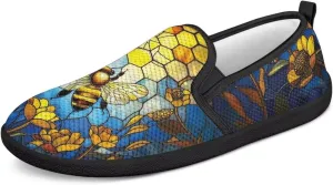Floral Women's Slip On Flats Comfort Casual Loafers Soft Fashion Walking Shoes Ladies Travel Dress Shoes SizeUS 6-11