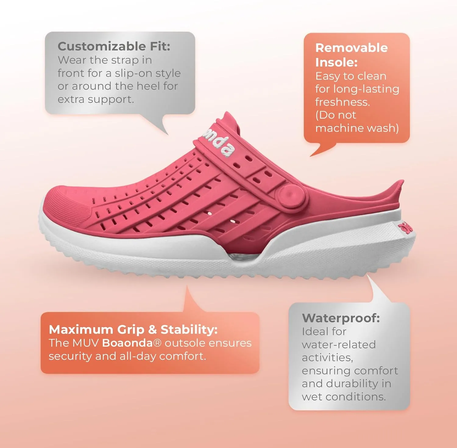 Flow - Clogs for Women | Comfortable Women’s Clogs for Everyday Use | Stylish & Durable Water Shoes | Women’s Sandals Made with Flexible Rubber | Garden Shoes with a Soft and Adaptive Fit