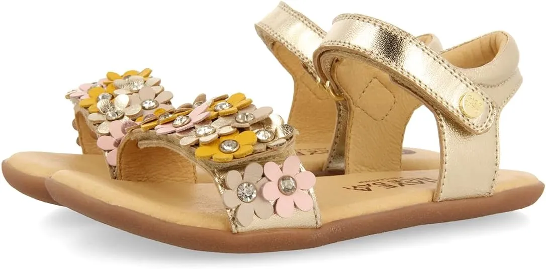 GIOSEPPO Girl's Sneaker Flat Ballet, Gold, 11 us Little Kid