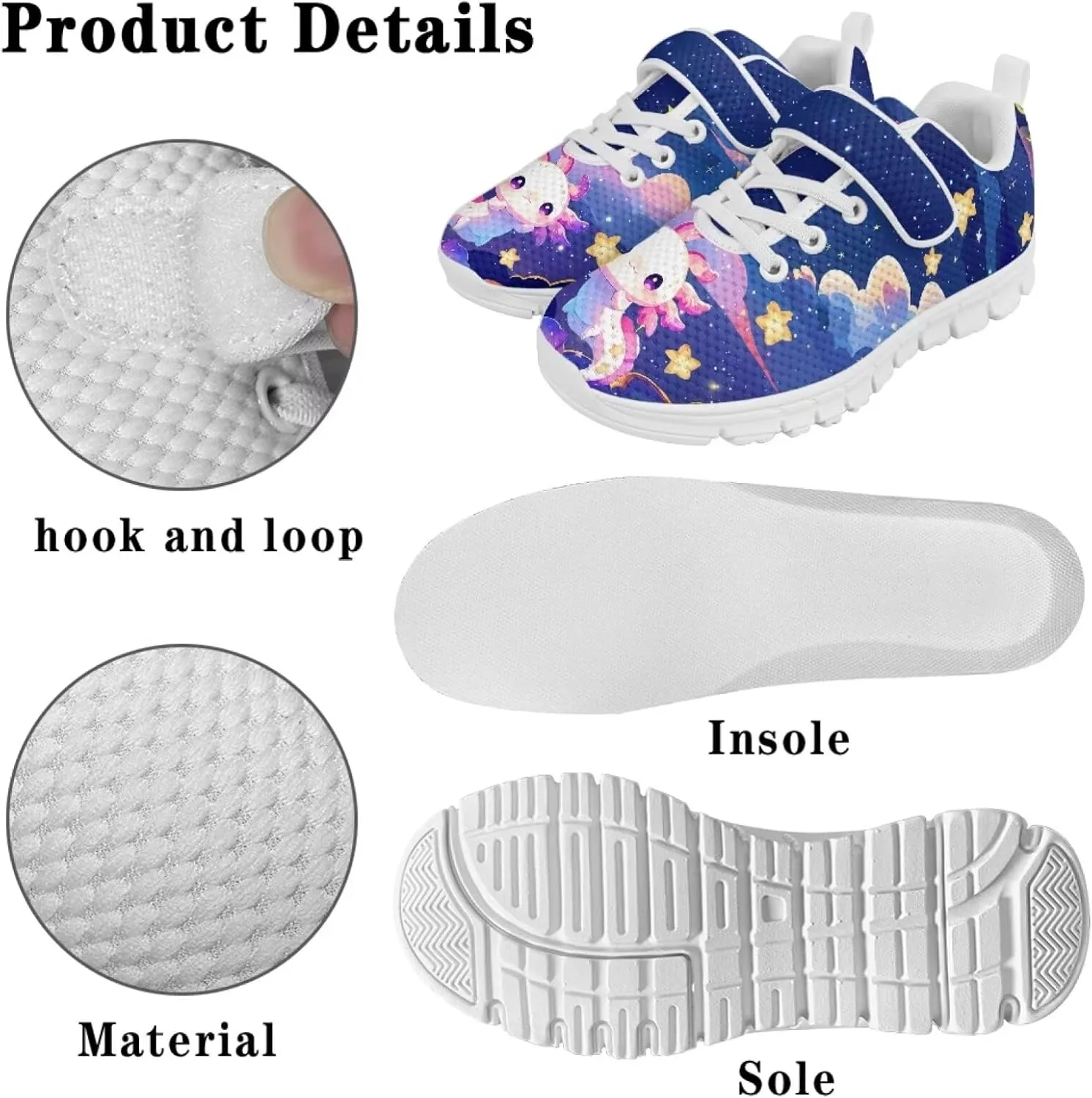 Girls' Athletic Tennis Shoes Cute Slip On Kids Sneakers Running Shoes