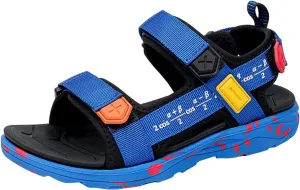 Girls Boys Sandals Open Toes Soft Bottom Platform Sandal Slip On Lightweight Flat Sport Shoes for Kids Toddler (Blue, 13.5 Little Child)
